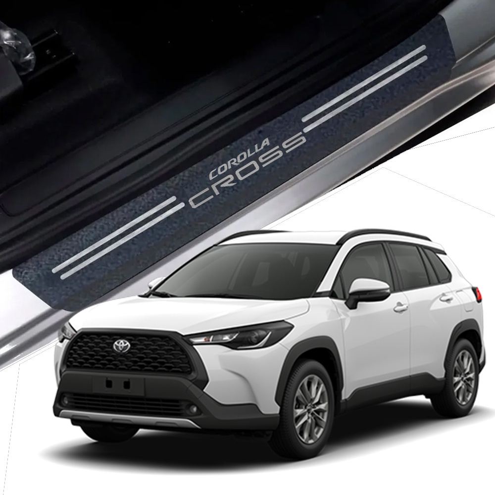 Kit Soleira 8 peças Corolla Cross 2021 2022 2023 em Oferta na Shopee