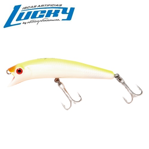 Isca Artificial Lucky by Nelson Nakamura Happy Popper - 105 Opaca Verde Limão
