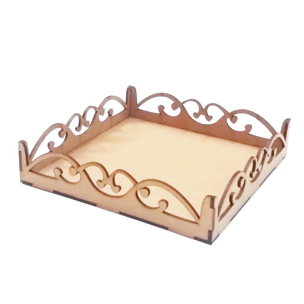 Kit 5 Bandeja provençal mdf 25 x 25cm decoração mesa doce aniversário artesanato