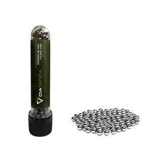 Esferas de Aço Cal. 6mm 200un Cia Tática Para Pistolas de Pressão Rossi C11 M9