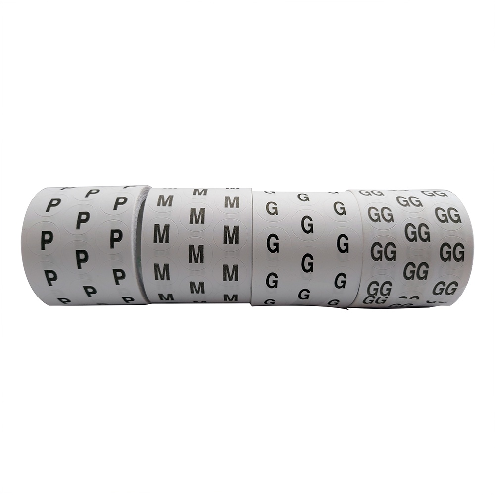 Etiquetas Adesivas Tamanhos P, M, G, Gg - Kit 4 Rolos