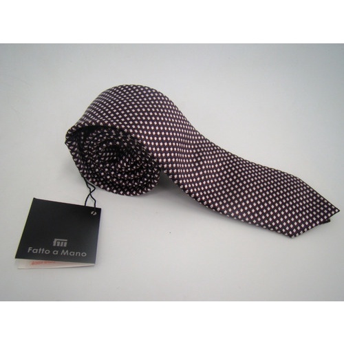 Gravata Fatto A Mano 1200 Fios Bordô + Lata Presente