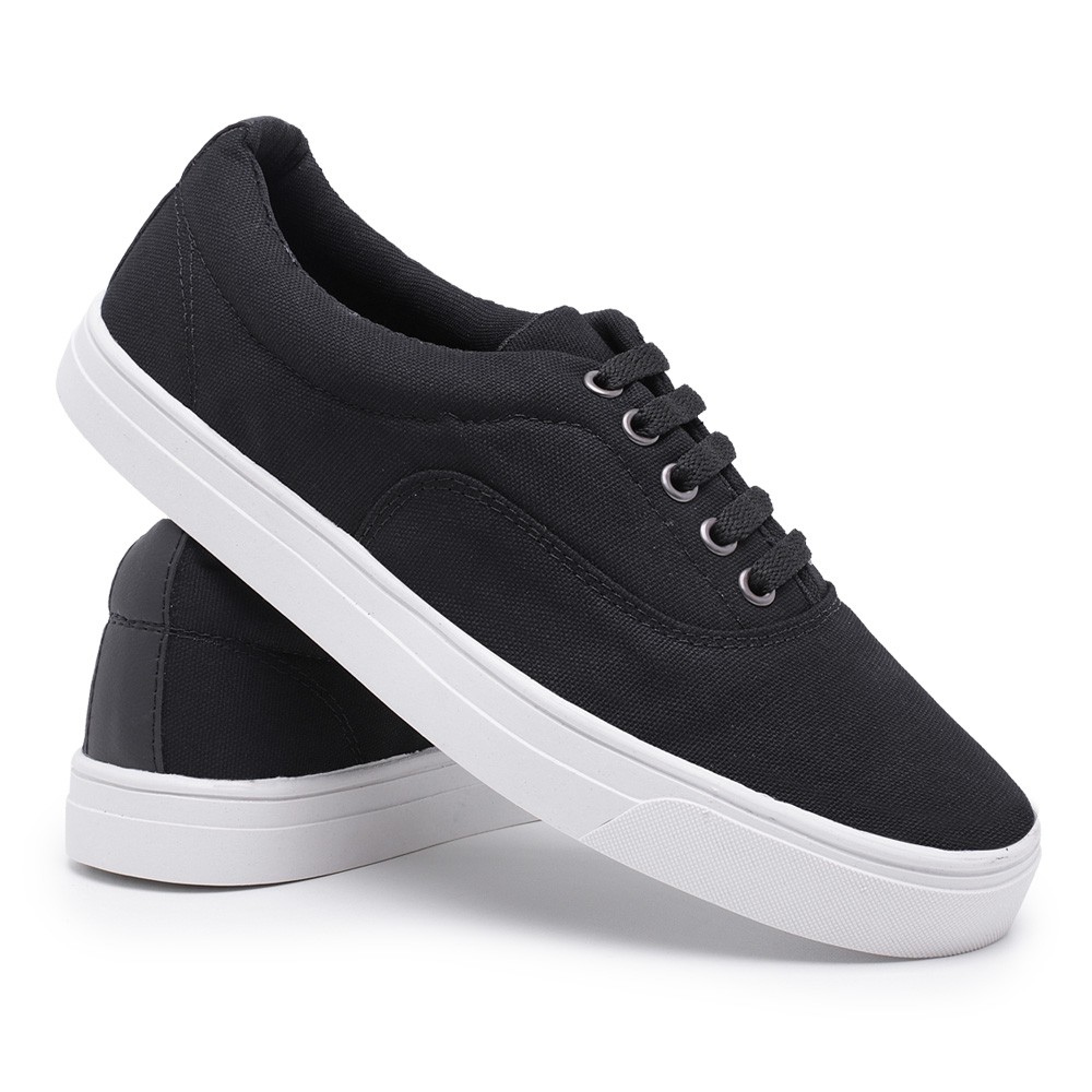 sapatenis preto masculino barato