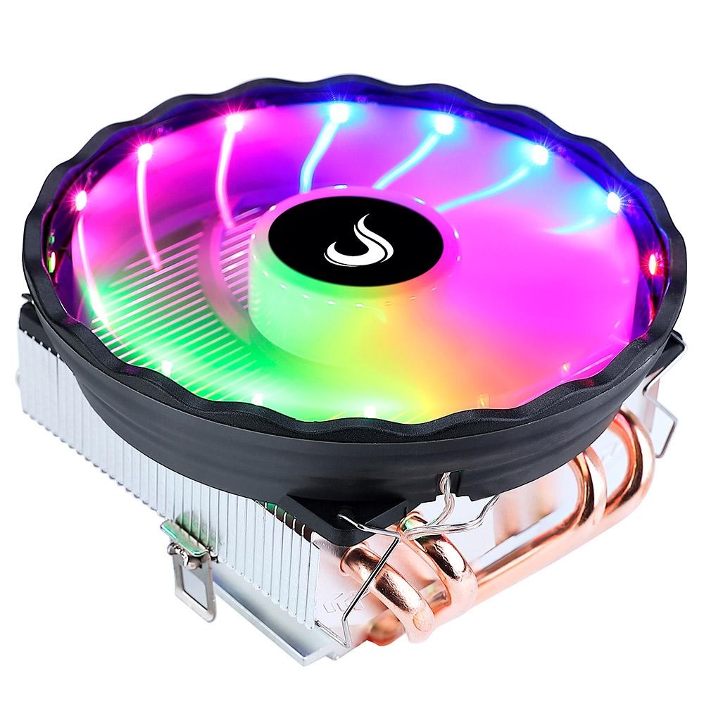 Cooler Gamer para Processador Rise Mode Low Profile X5 RGB Intel AMD 1156 1155 1151 1150 1200 775 AM4 AM3 AM2 FM2