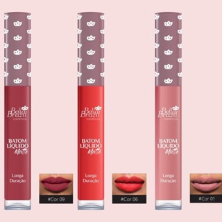 Kit 3 Batons Matte Líquido - Bella Brazil em Oferta na Shopee