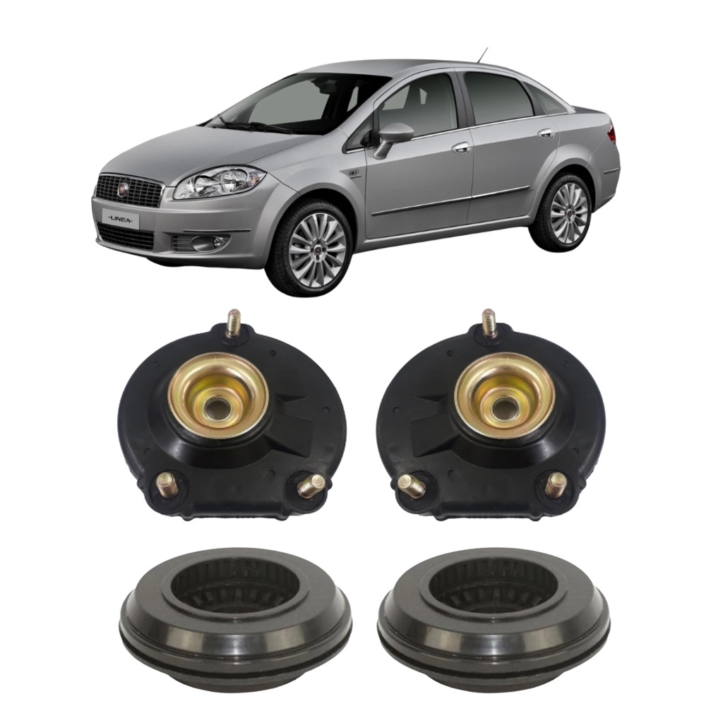 Par Coxim Rolamento Amortecedor Dianteiro Fiat Linea
