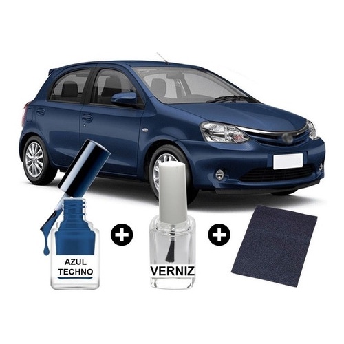 Tinta Tira Risco Automotiva Toyota Etios Techno 2014 Azul