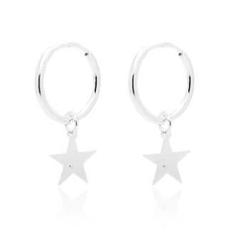Argola de Prata 925 com Estrela