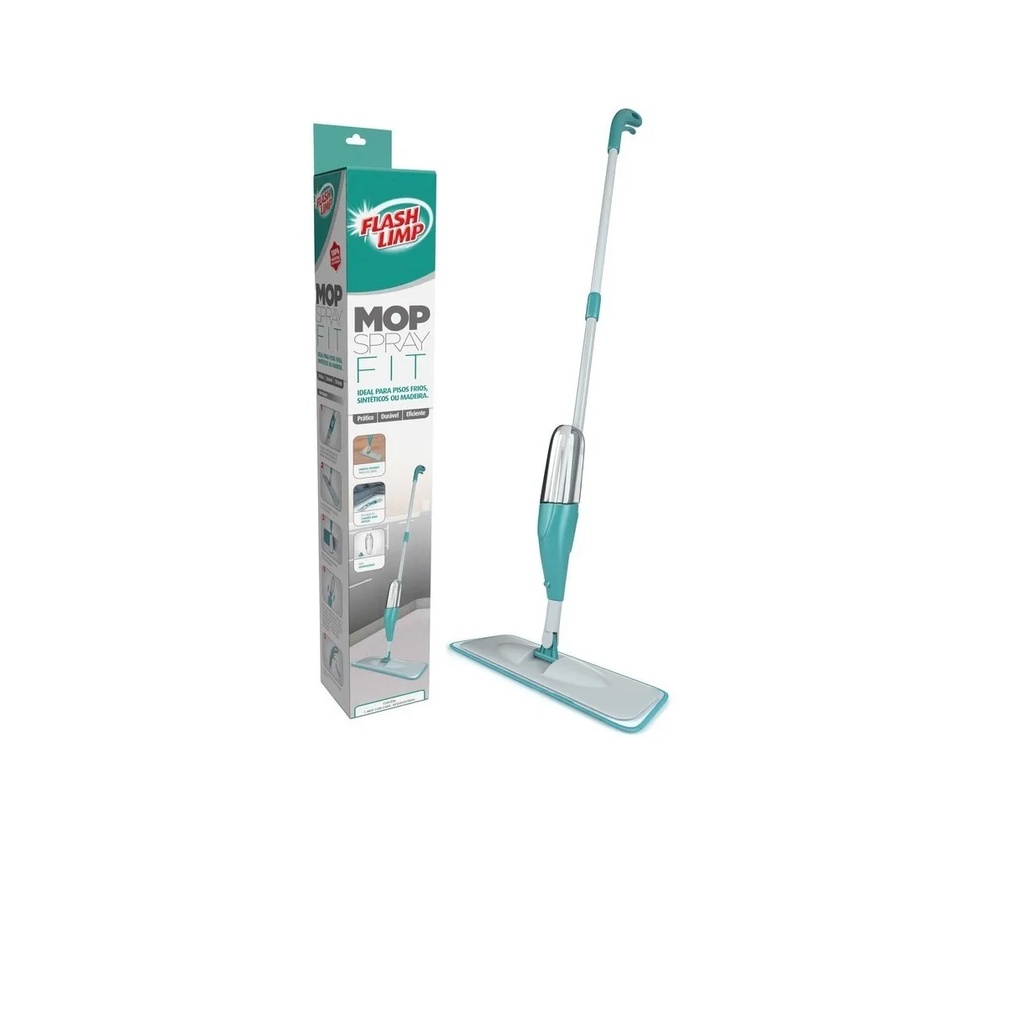 Mop Spray Fit Microfibra Reservatório 365ml Flash Limp