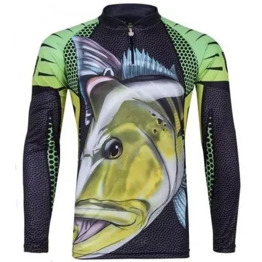Camisa M camiseta de Pesca King Brasil KFF107 Com Proteção UV60 - CONFORME FOTO - TAMANHO: M - SHOW