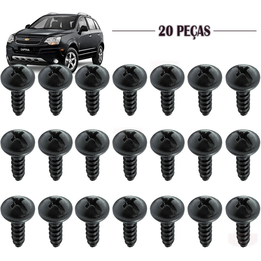 20 Parafusos 4,2x13 Apoio Braço Da Porta GM Captiva 12a18
