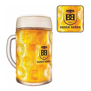 Caneca Cerveja Chopp Alemã Copo Mass Vidro Baden Baden 610ml em Oferta na Shopee