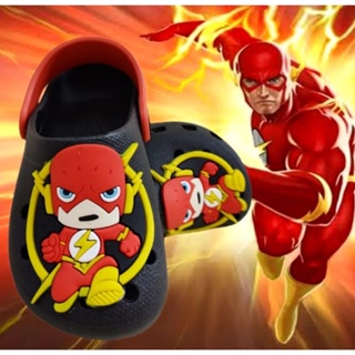 Babuche Infantil Calcfacil Escolar Piscina Menino Herois Flash Sandalia Chinelo Calcfacil em Oferta na Shopee