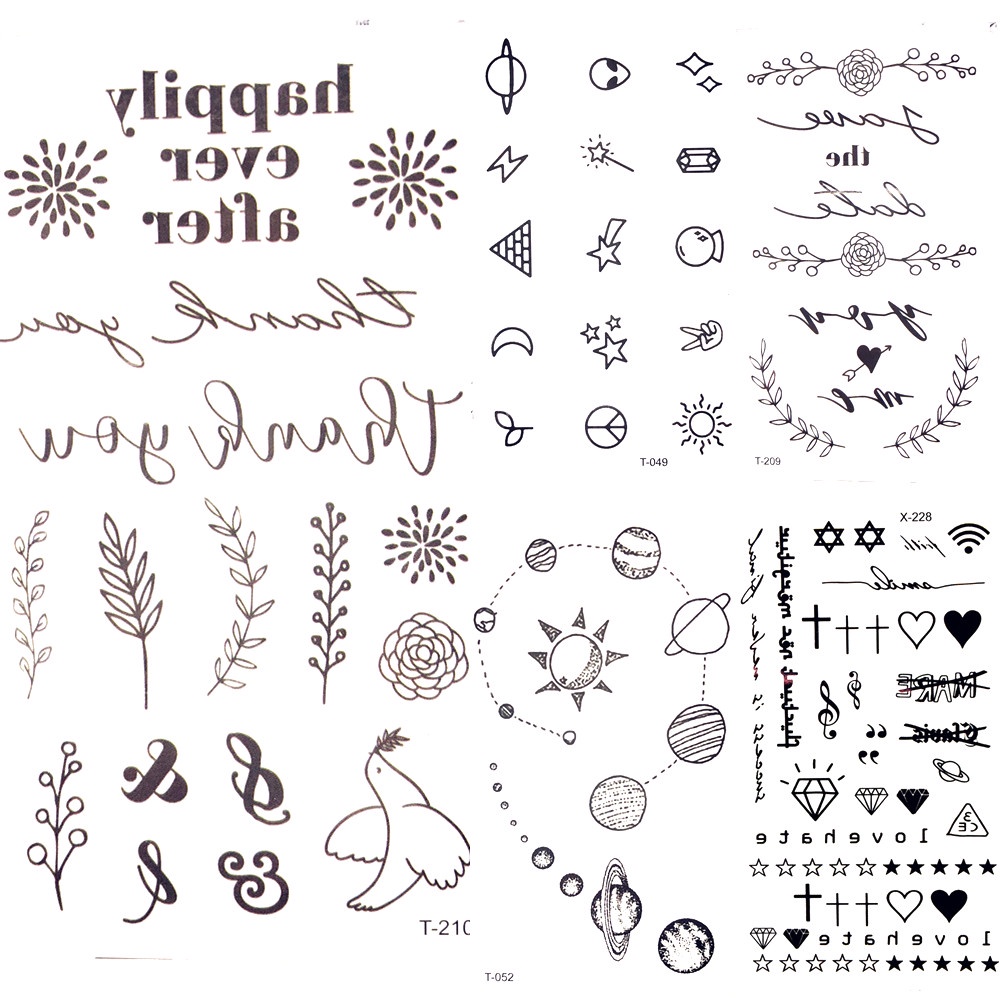 Temporary tattoo stickers waterproof tattoos men and women small