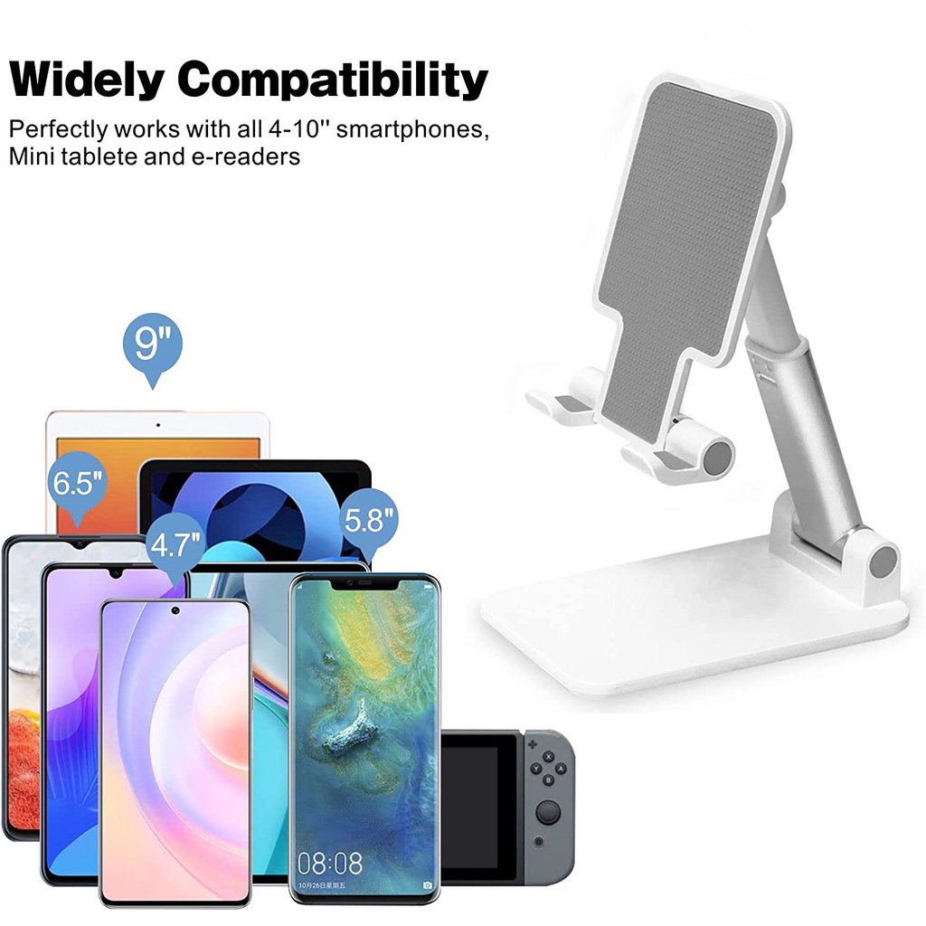 PROMOÇÃO!Atualizar!Suporte Para Celular e Tablet Dobrável Portátil Ajustável Apoio Mesa