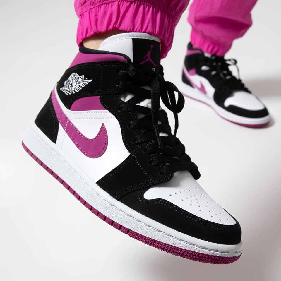 nike cano alto rosa