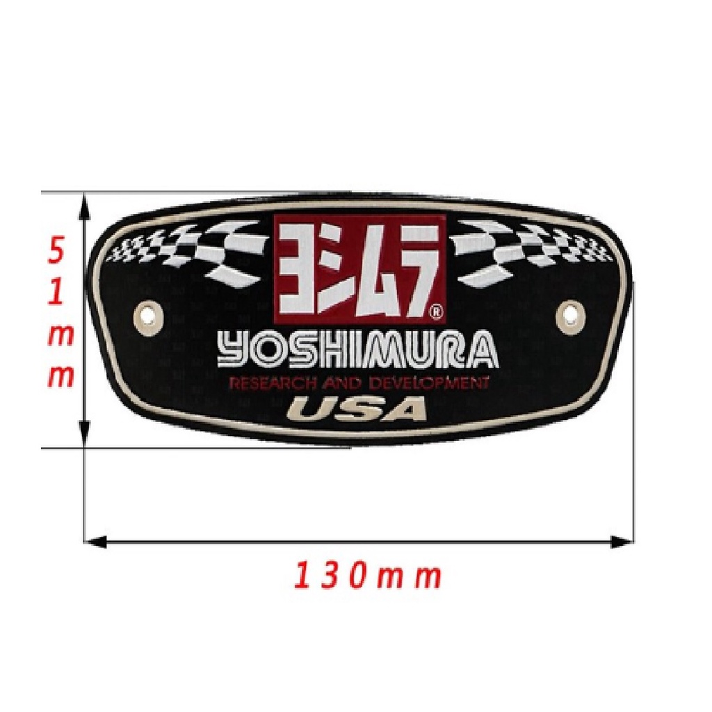EMBLEMA ADESIVO YOSHIMURA USA ESCAPAMENTO ESPORTIVO ALUMINIO ALTA TEMPERATURA