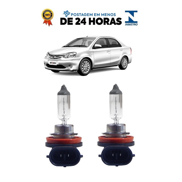 Par Lampada Farol de Milha Etios Sedan 2013 2014 2015 2016 2017 2018 2019 H16