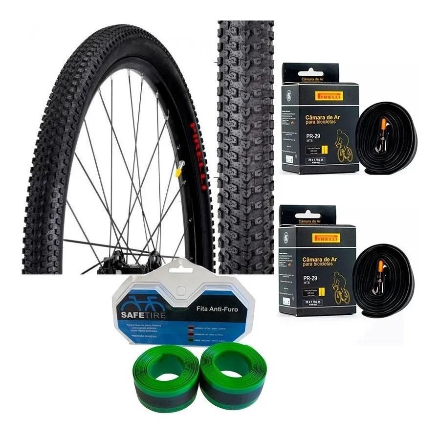 Par de Pneus Pirelli Scorpion Pro 29x2.20 Arame + Câmaras Pirelli + Fita Antifuro em Oferta na Shopee