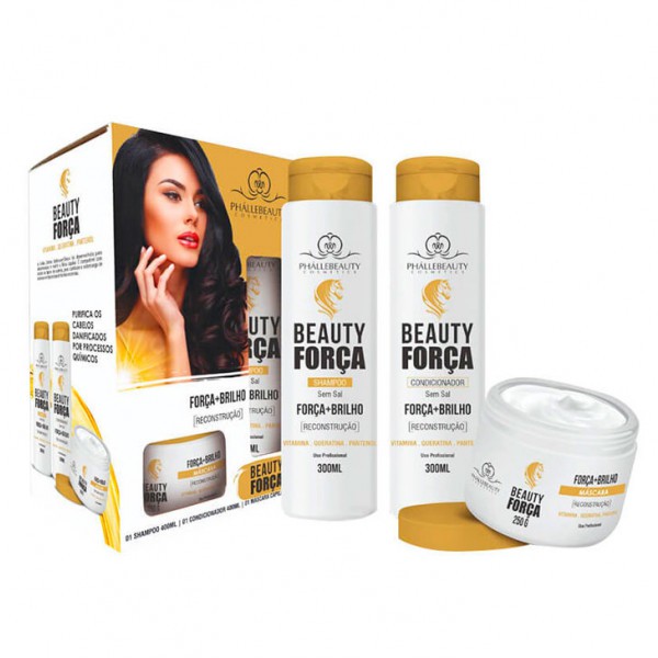 Kit Capilar Beauty Força PhálleBeauty PH0108 em Oferta na Shopee