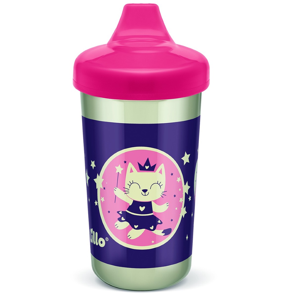 Copo Antivazamento Glow Max 320ml RS Brilha no Escuro Lillo - Mom & Baby