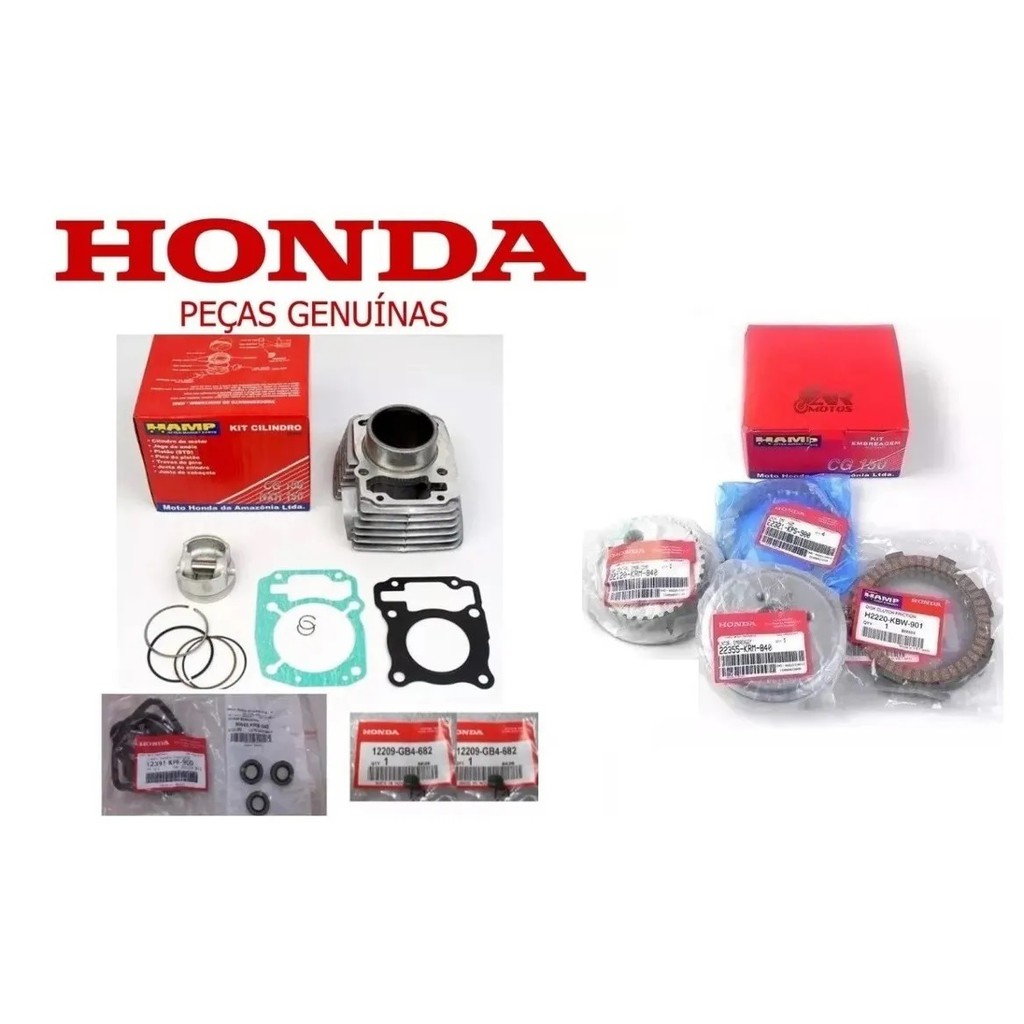 Kit Cilindro Motor + Embreagem Cg 150 Titan / Fan / Bros 150 Original