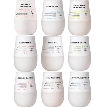 Desodorante Antitranspirante Roll-on Invisível Tododia 70ml / Aclarar / Algodão /Erva doce / Macadâmia - Natura