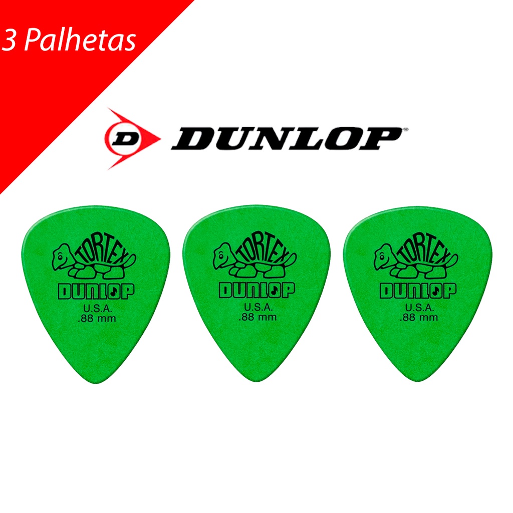 Kit com 3 Palhetas Tortex Standard 418P  - 0.88mm em Oferta na Shopee