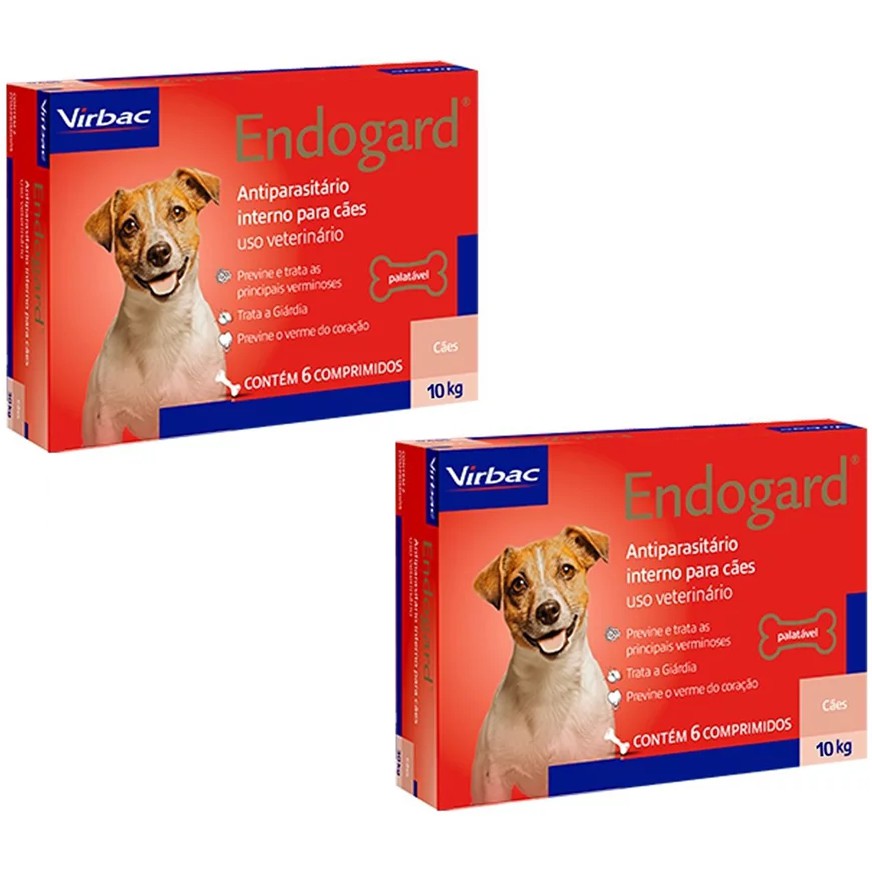 2 Endogard 10kg C/ 6 Comprimidos - Antiparasitário P/ Cães em Oferta na Shopee