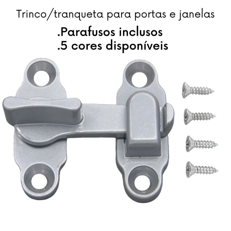 Fecho Trinco Elite Tranqueta Bico Virado Zamac para portas, janelas e portões. em Oferta na Shopee