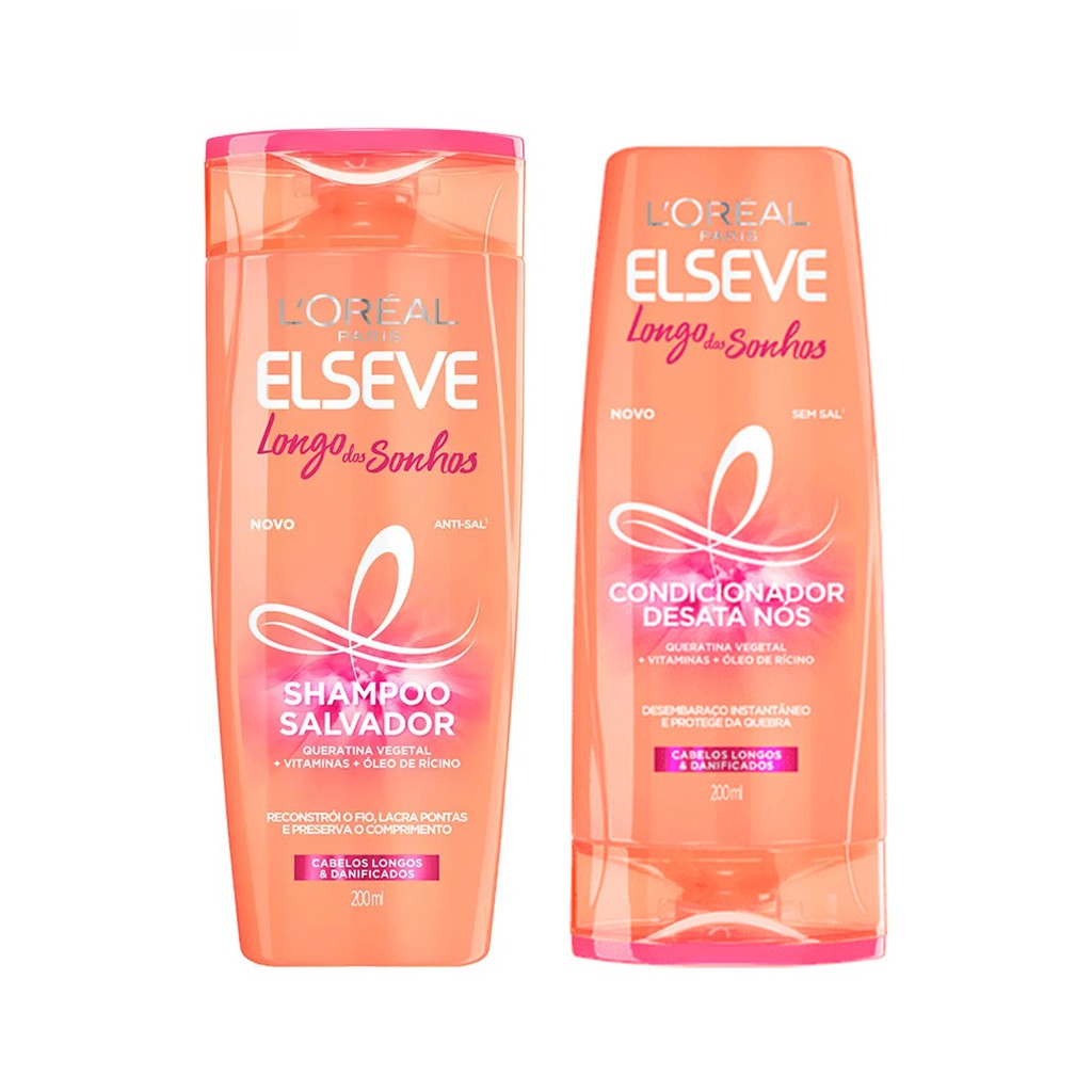 Kit Longo dos Sonhos Shampoo + Condicionador 200ml Elseve Loréal Paris em Oferta na Shopee