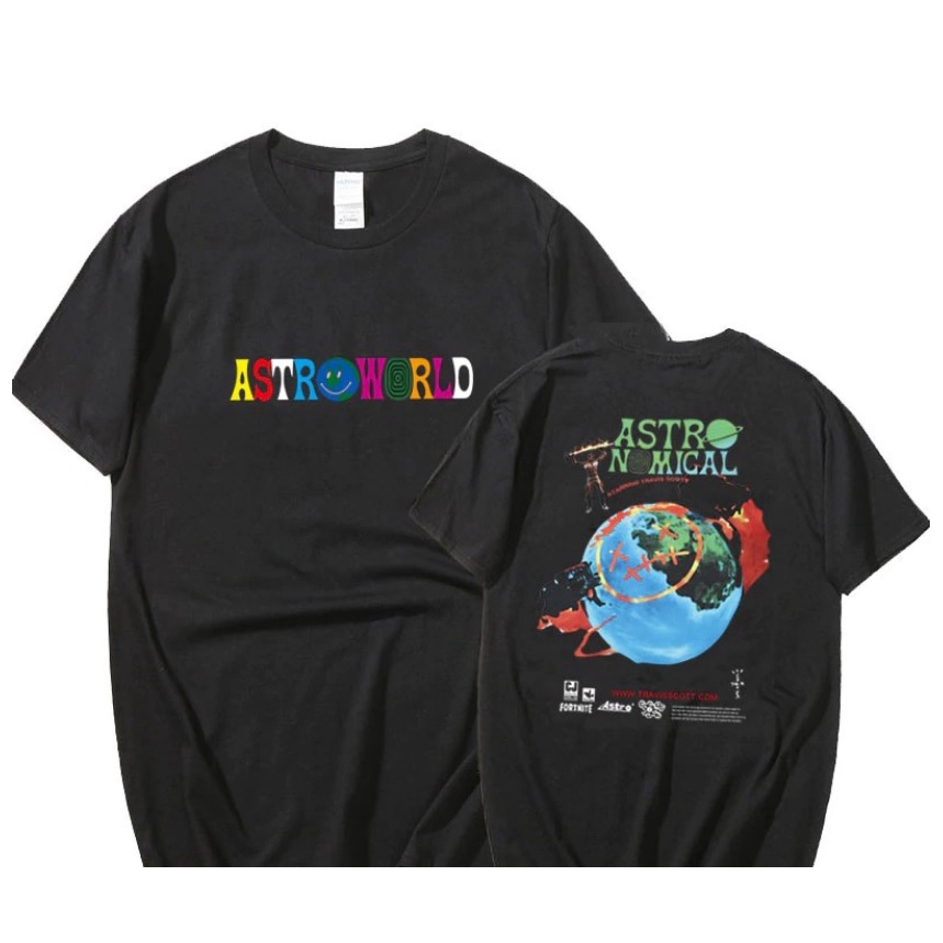 Camiseta Básica Algodão Unissex Astroworld Travis Scott Moda
