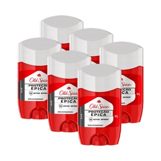 Kit 6 Desodorante em Barra Old Spice Proteção Épica VIP 50g