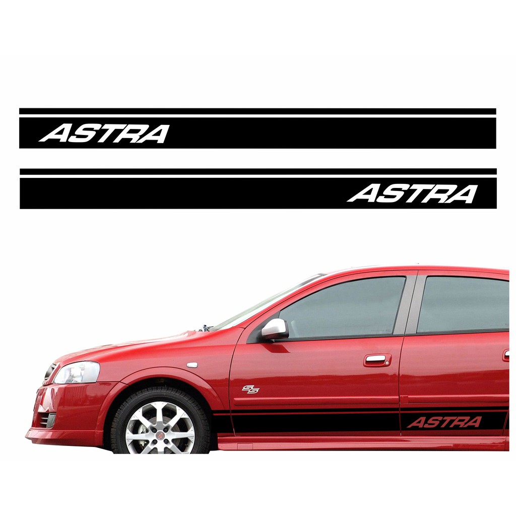 Kit Adesivos Faixas Lateral Astra Emblemas Par Carro Decalque Carro R499