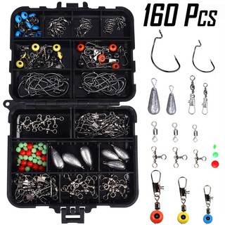 O conector de anzol Sougayilang tem tudo em todas as cores Conjunto completo de acessórios com caixa preta Conjunto de artes de pesca Ferramenta de pesca ao ar livre Pesca no rio do mar para o amante do robalo