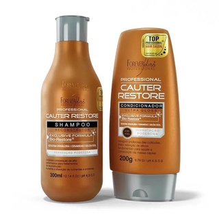 Kit Shampoo e Condicionador Cauterização Cauter Restore Forever Liss- Tratamento