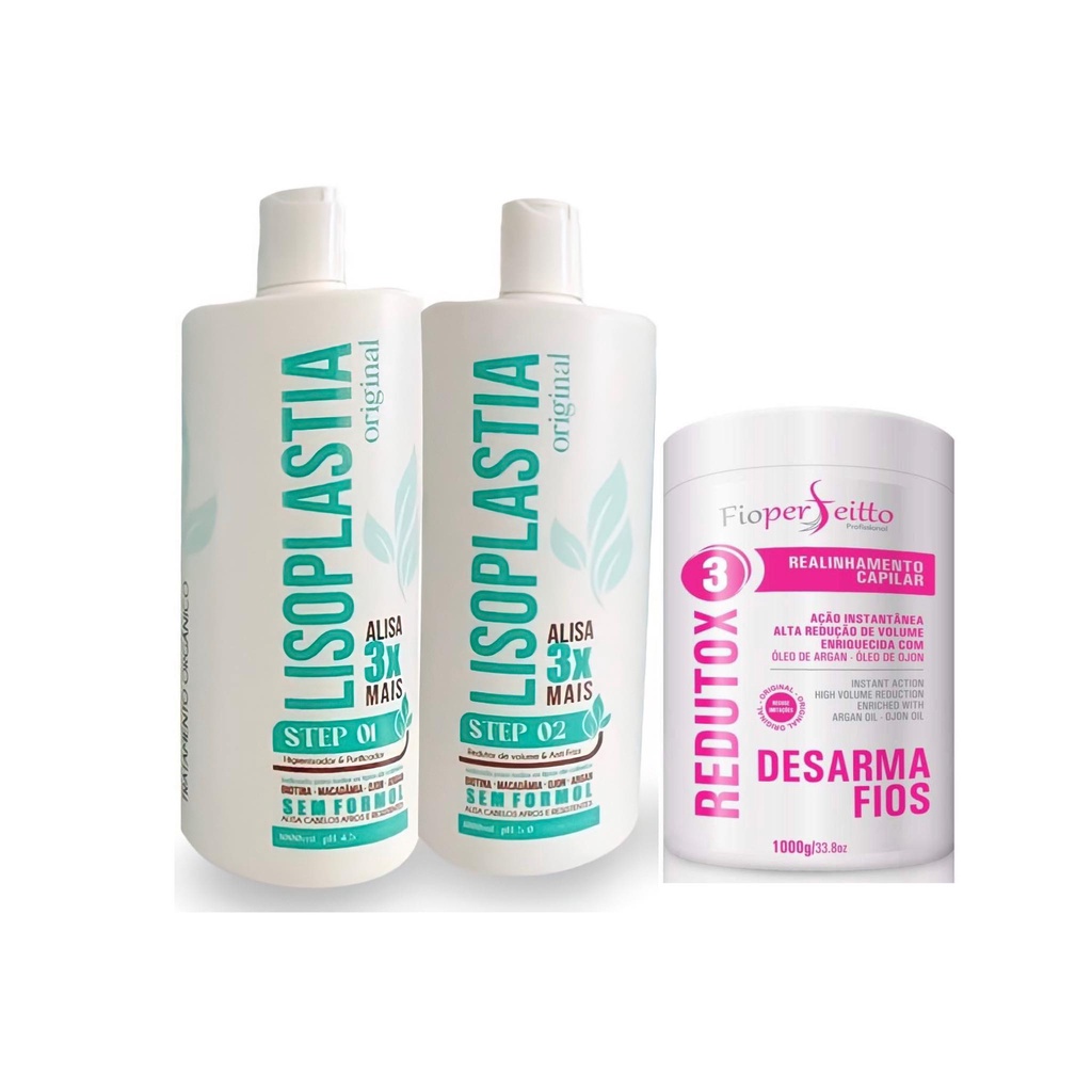 Progressiva Lisoplastia 3X -orgânica+redutox Desarma Fios 3x1000
