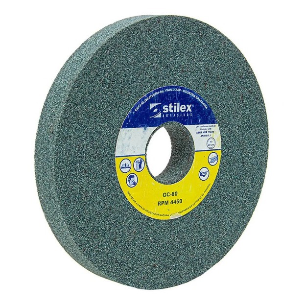 Rebolo Reto Pedra Esmeril Stilex 6''x3/4'' Gr 80 Videa