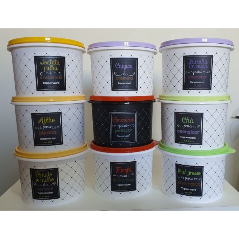 Tupper Caixa de Mantimentos Bistro , PB , Floral ou Pop Box  de 1.1 litros - Original Tupperware®