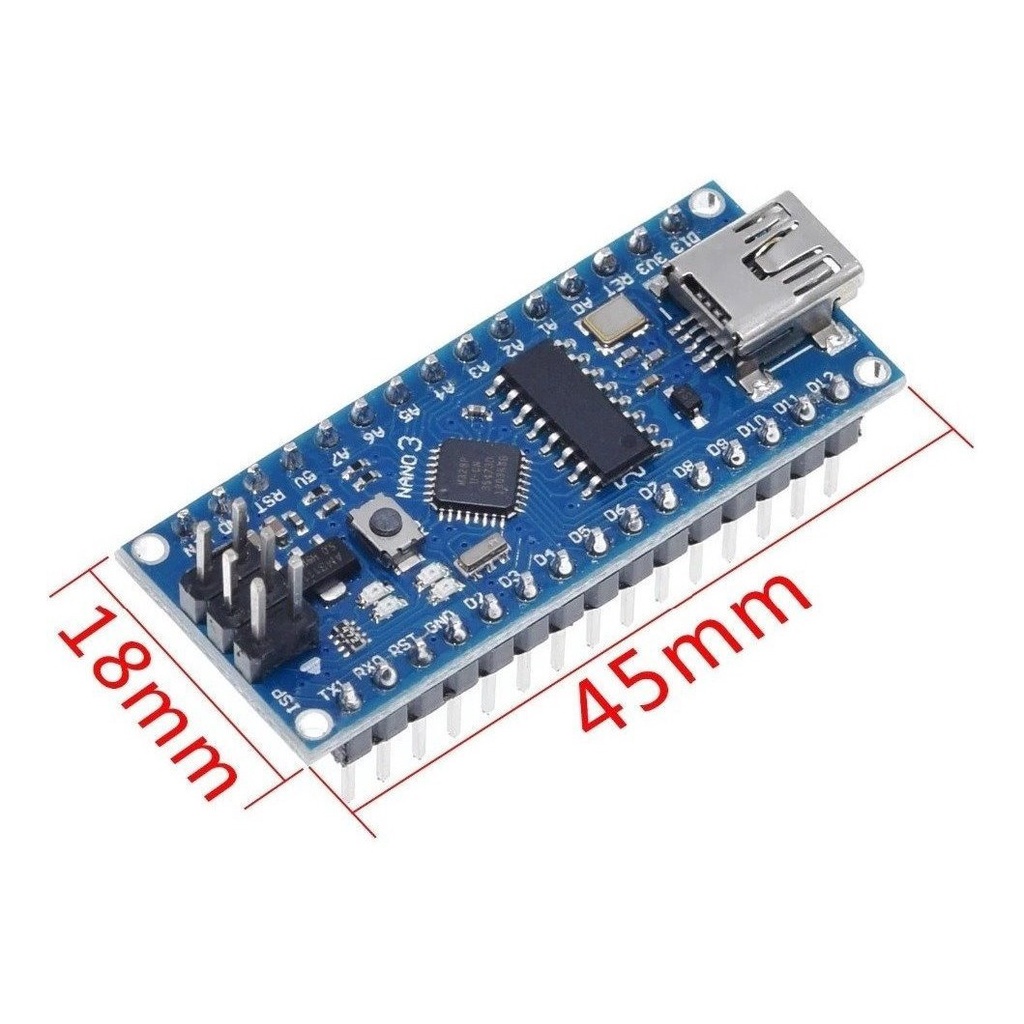 Placa Nano V3 Com Cabo Usb Compativel Com Arduino Similar A Placa Arduino Duemilanove Shopee 6861