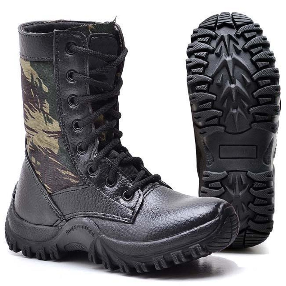 Bota Tênis Adventure Infantil Menino e Menina Kids Coturno Militar Camuflado Ref Cl Infantil