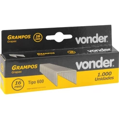 Grampo para Grampeador Pinador 16MM GPE 916 com 1000 Peças VONDER