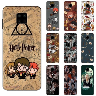Capa De silicone Preta Antiqueda Desenho Harry Potter Para Redmi Note 9 9T 9S 9Pro