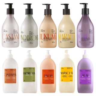Polpa Hidratante para o Corpo Ekos Natura 400ml (Regular ou Refil): Castanha, Maracujá, Açaí, Tukumã, Buriti, Andiroba, Ucuuba, Madeira em Flor, Moça