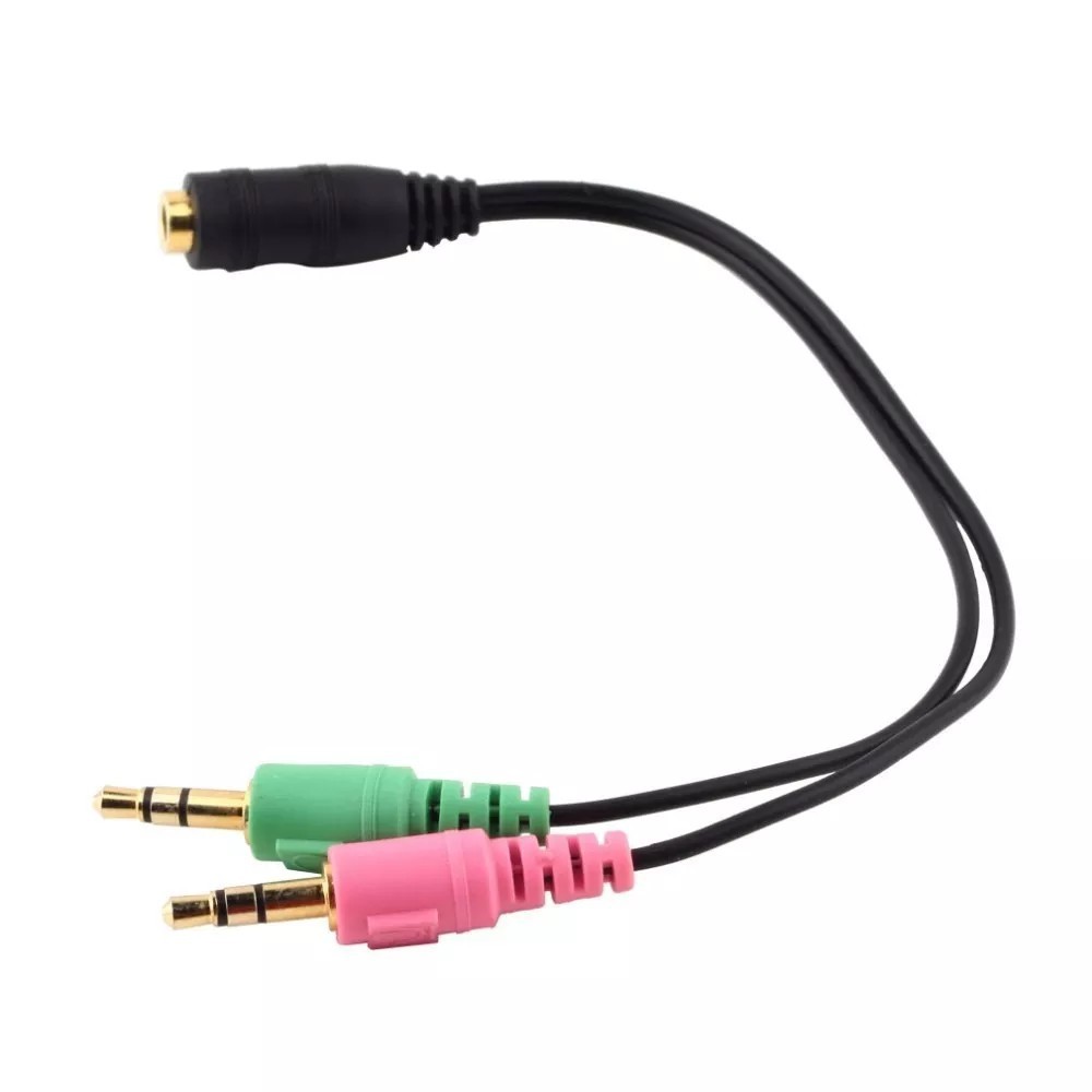 ADAPTADOR P3 Y DIVISOR FONE E MICROFONE P2 3.5M = 1 P3 4C FEMEA + 2 P2 MACHO 3.5MM FONE MIC MICROFONE