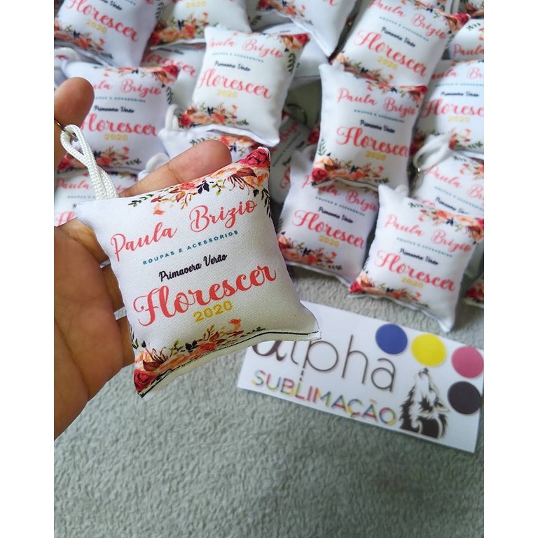 Kit 40 Almochaveiro chaveiro arte frente e verso em Oferta na Shopee