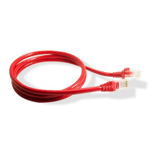 Kit 50 Patch Cord Cat6 15cm + 50 Patch Cord Cat6 30cm Vermel