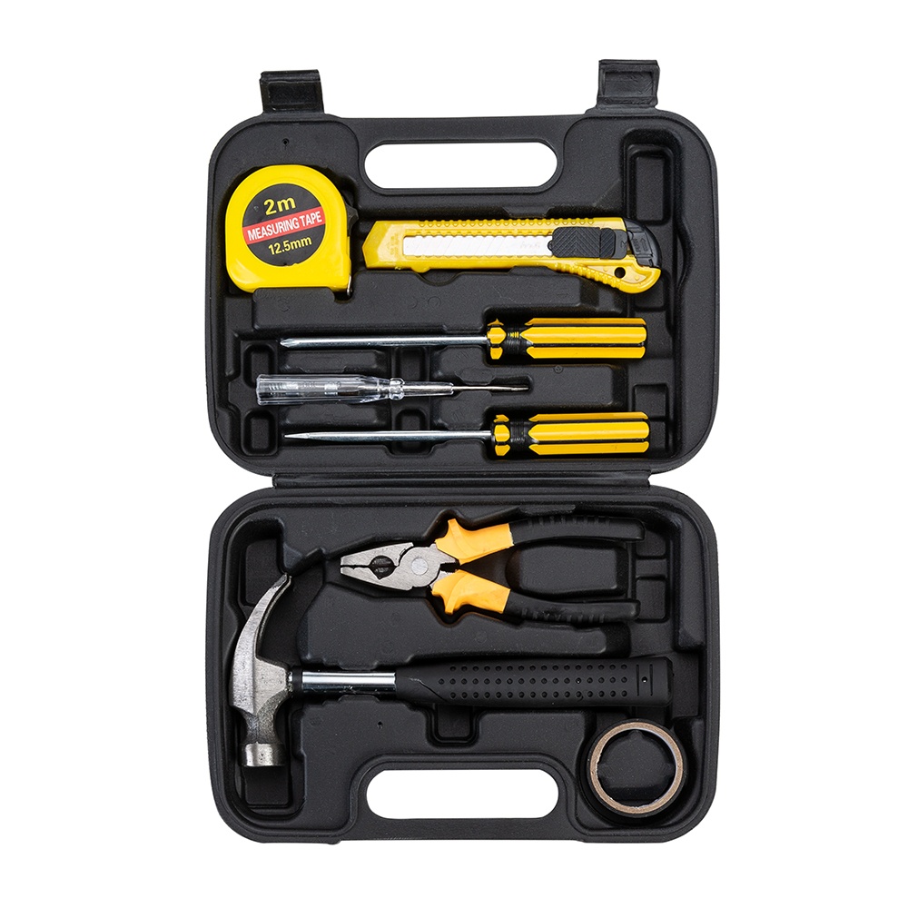 Super Kit de Ferramentas 8 Peças Para Manutenção Básica Com Alicate Universal e Martelo