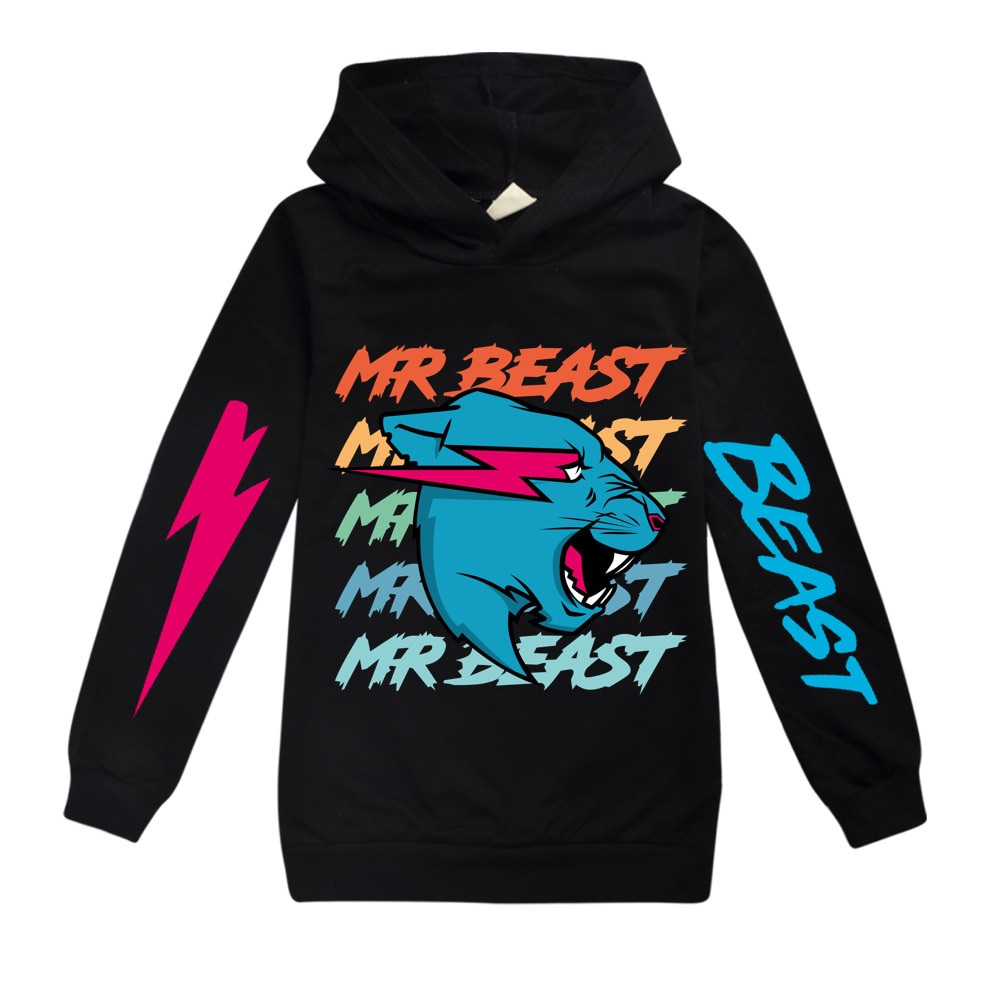2022 Moletom Com Capuz Mr Beast Lightning Gato