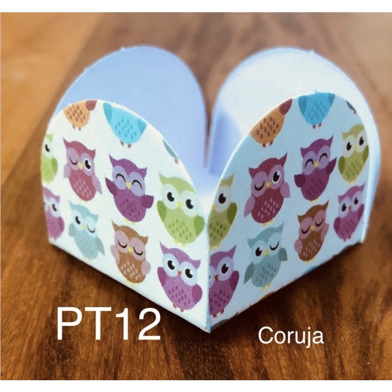 50 forminhas para doces festa tema Corujinha cod Pt12